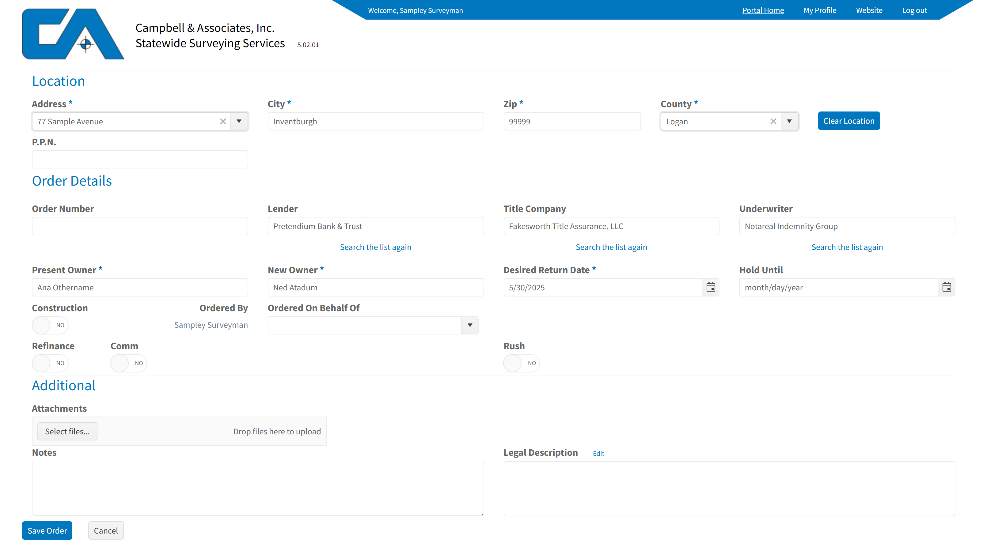 Portal Feature Communicate special instructions Image